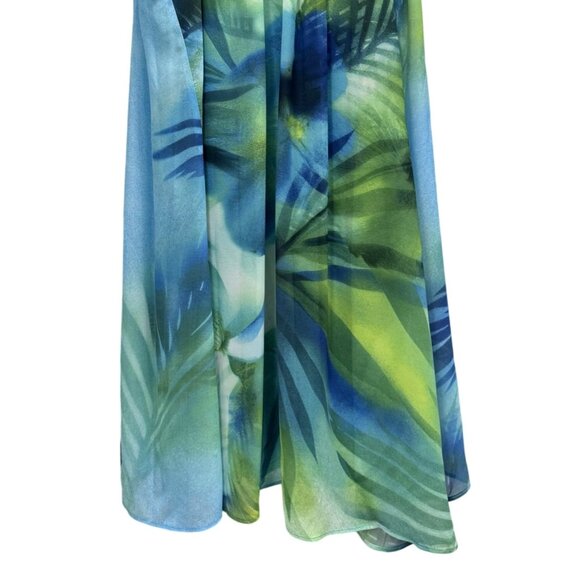 Robbie Bee Sleeveless Tropical Halter Necklace Dress Breezy Resortwear 12… - Picture 3 of 8